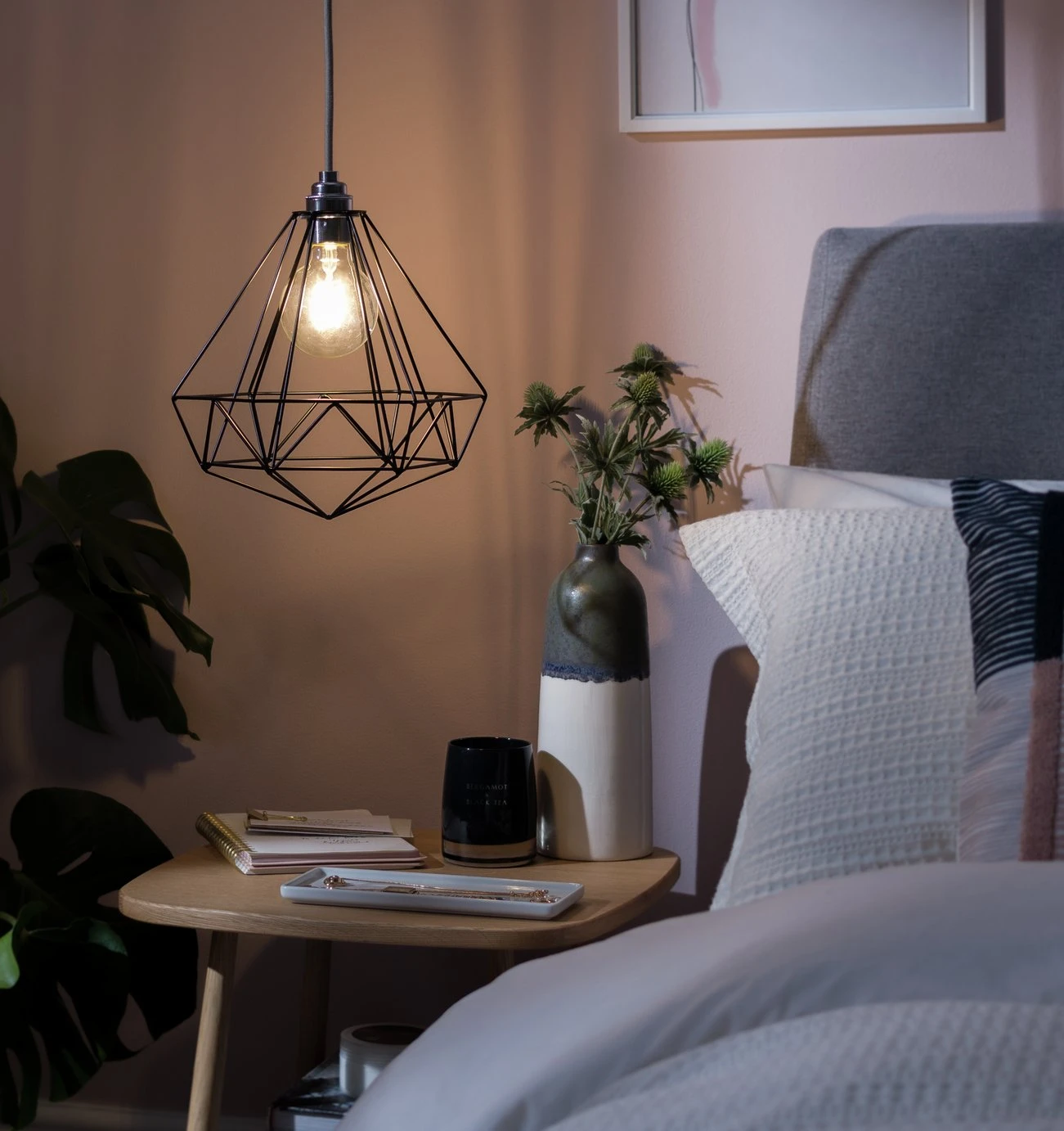 Habitat Kanso Wire Pendant Shade - Black 5 Habitat Kanso Wire Pendant Shade - Black - Image 3