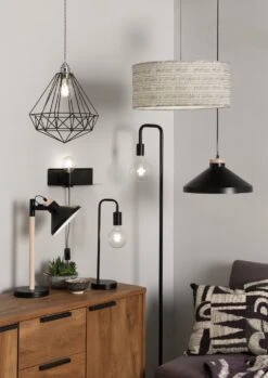 Habitat Kanso Wire Pendant Shade - Black 14 Habitat Kanso Wire Pendant Shade - Black -Habitat 9199462 R Z002C