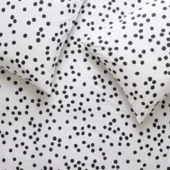 Habitat Cotton Dot Penny White & Black Bedding Set - Single -Habitat 9199747 R Z005A