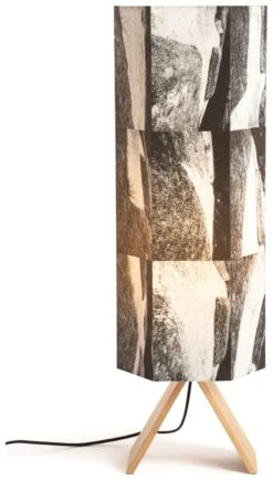 Habitat Whiteleaf Printed Column Floor Lamp - Black & White -Habitat 9201910 R Z008A