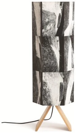 Habitat Whiteleaf Printed Column Floor Lamp - Black & White -Habitat 9201910 R Z009A