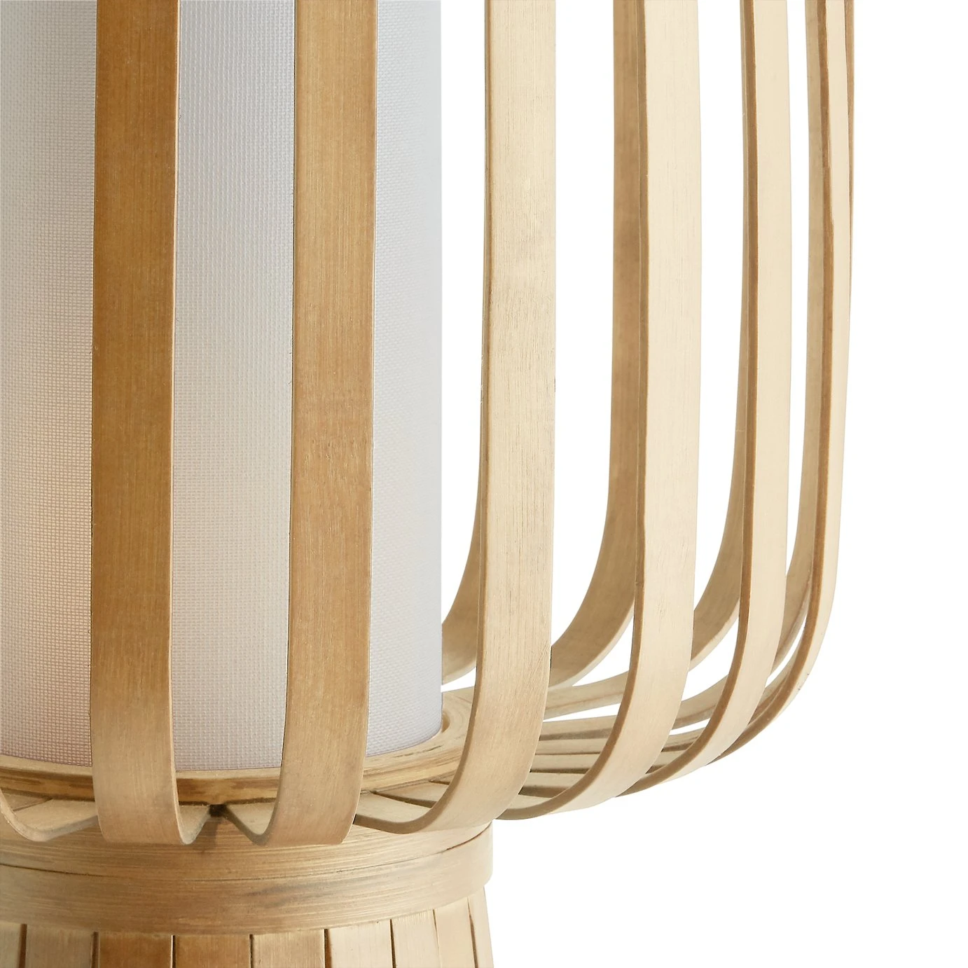 Habitat Achille Bamboo Table Lamp - Natural & White 6 Habitat Achille Bamboo Table Lamp - Natural & White - Image 4