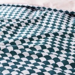 Habitat Cotton Scallop Teal Reversible Bedding Set-Superking -Habitat 9207938 R Z006A