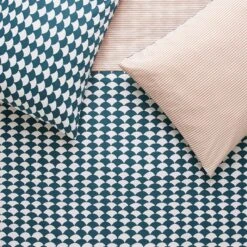 Habitat Cotton Scallop Teal Reversible Bedding Set-Superking -Habitat 9207938 R Z007A