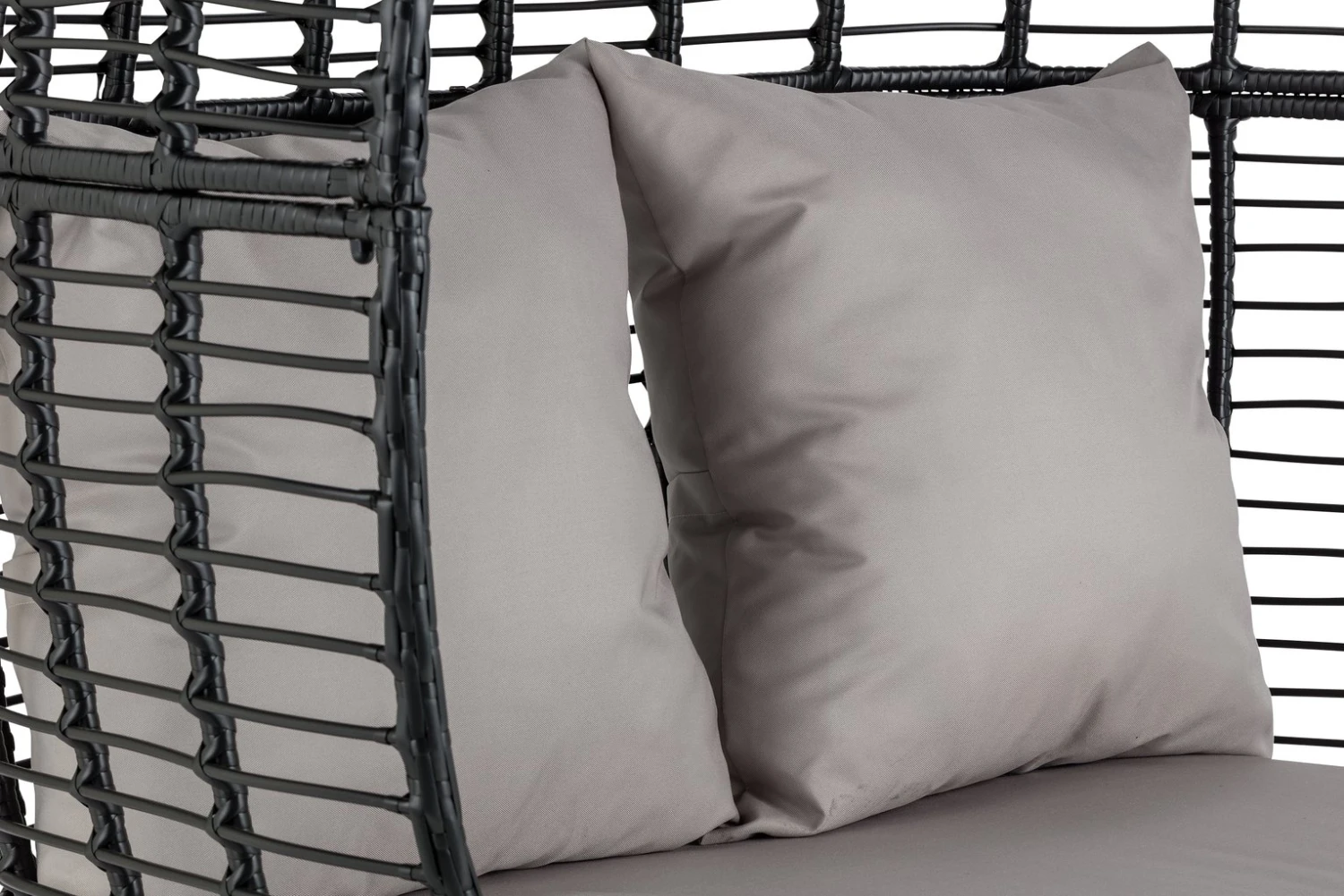 Habitat Kora 2 Seater Egg Bench - Black 7 Habitat Kora 2 Seater Egg Bench - Black - Image 5