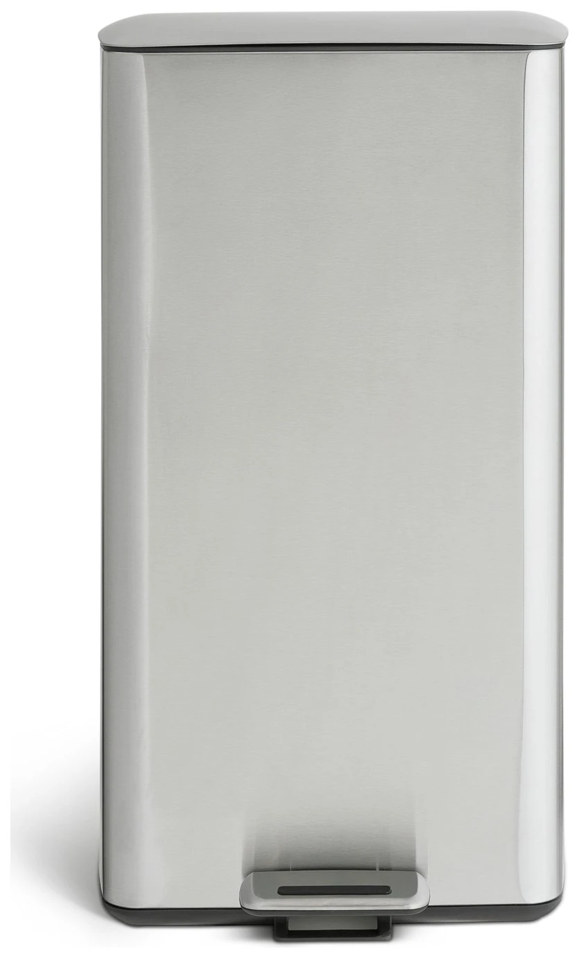Habitat 30 Litre Modern Rectangular Bin - Silver 3 Habitat 30 Litre Modern Rectangular Bin - Silver