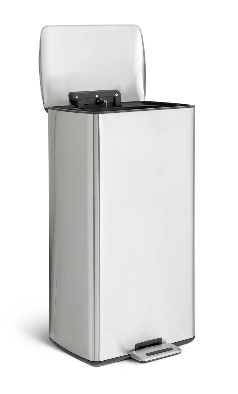 Habitat 30 Litre Modern Rectangular Bin - Silver 5 Habitat 30 Litre Modern Rectangular Bin - Silver - Image 3