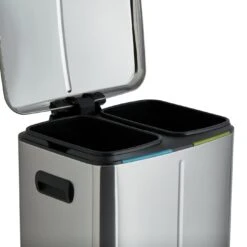 Habitat 40 Litre Recycling Bin - Stainless Steel -Habitat 9307498 R Z004A