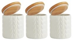 Habitat Set Of 3 Food Storage Heart Canisters 8 Habitat Set Of 3 Food Storage Heart Canisters -Habitat 9310519 R Z002A