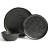 Habitat Preto 12 Piece Stoneware Dinner Set - Black -Habitat 9310708 R Z001A