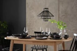 Habitat Preto 12 Piece Stoneware Dinner Set - Black -Habitat 9310708 R Z004C