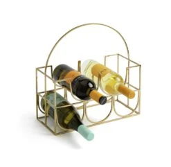 Habitat Japonica 5 Bottle Stainless Steel Wine Rack 10 Habitat Japonica 5 Bottle Stainless Steel Wine Rack -Habitat 9311013 R Z003A