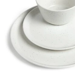Habitat Addison 12 Piece Stoneware Dinner Set - White -Habitat 9311453 R Z005A