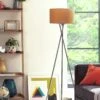 Habitat Tripod Floor Lamp - Mustard And Chrome -Habitat 9336335 R Z001A