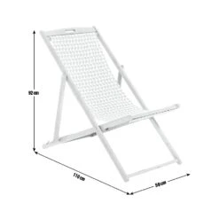 Habitat Folding Wooden Garden Deck Chair - White 14 Habitat Folding Wooden Garden Deck Chair - White -Habitat 9338443 R E001