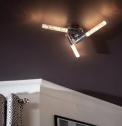 Habitat Bubble 3 Light Flush To Ceiling Light - Chrome