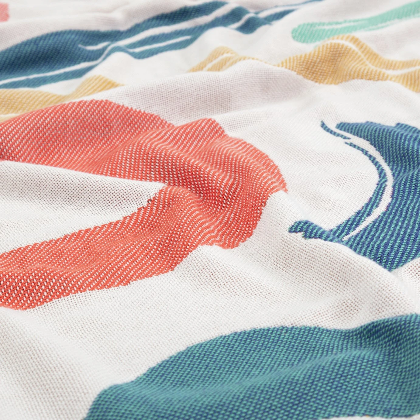 Habitat Studio Squiggle Cotton Throw - Multicoloured 6 Habitat Studio Squiggle Cotton Throw - Multicoloured - Image 4