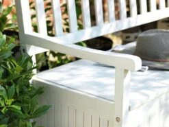 Habitat Henrietta 3 Seater Wooden Bench With Storage - White 14 Habitat Henrietta 3 Seater Wooden Bench With Storage - White -Habitat 9344080 R Z002C