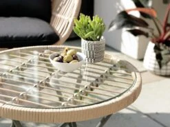 Habitat 2 Seater Bamboo Garden Bistro Set - Natural -Habitat 9371998 R Z003C