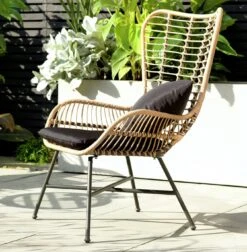 Habitat 2 Seater Bamboo Garden Bistro Set - Natural -Habitat 9371998 R Z004C