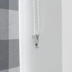 Habitat Block Check Blackout Roller Blind - 3ft - Grey -Habitat 9372746 R Z004C