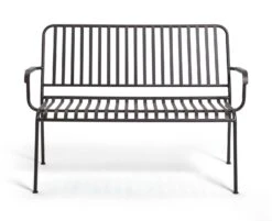 Habitat Indu 2 Seater Metal Bench - Black -Habitat 9380116 R Z003A
