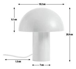 Habitat Ngami Mushroom Aluminium LED Touch Table Lamp-Orange -Habitat 9381672 R E001