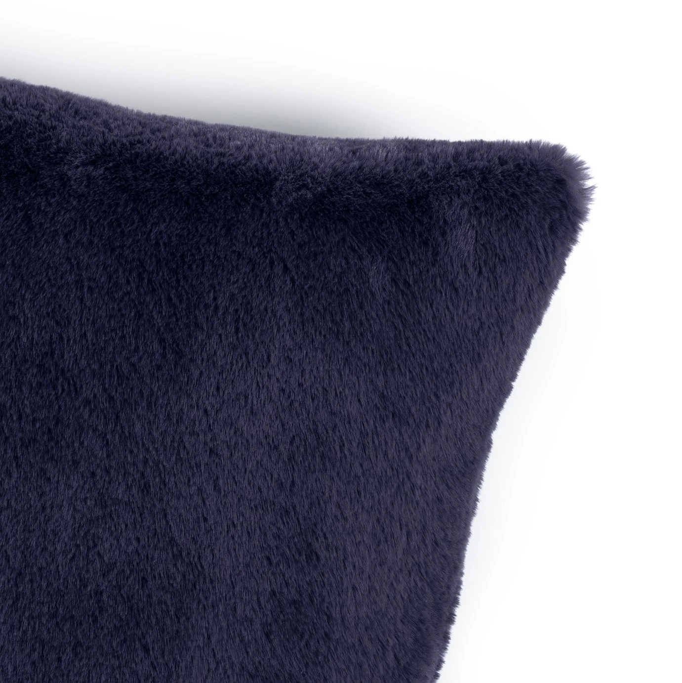 Habitat Plain Faux Fur Cushion - Navy - 43x43cm 7 Habitat Plain Faux Fur Cushion - Navy - 43x43cm - Image 5