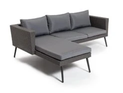 Habitat 5 Seater Rattan Effect Garden Corner Sofa Set - Grey -Habitat 9397673 R Z003A