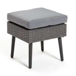 Habitat 5 Seater Rattan Effect Garden Corner Sofa Set - Grey -Habitat 9397673 R Z004A