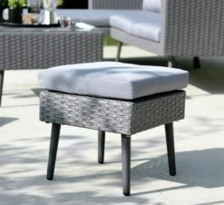 Habitat 5 Seater Rattan Effect Garden Corner Sofa Set - Grey -Habitat 9397673 R Z006C