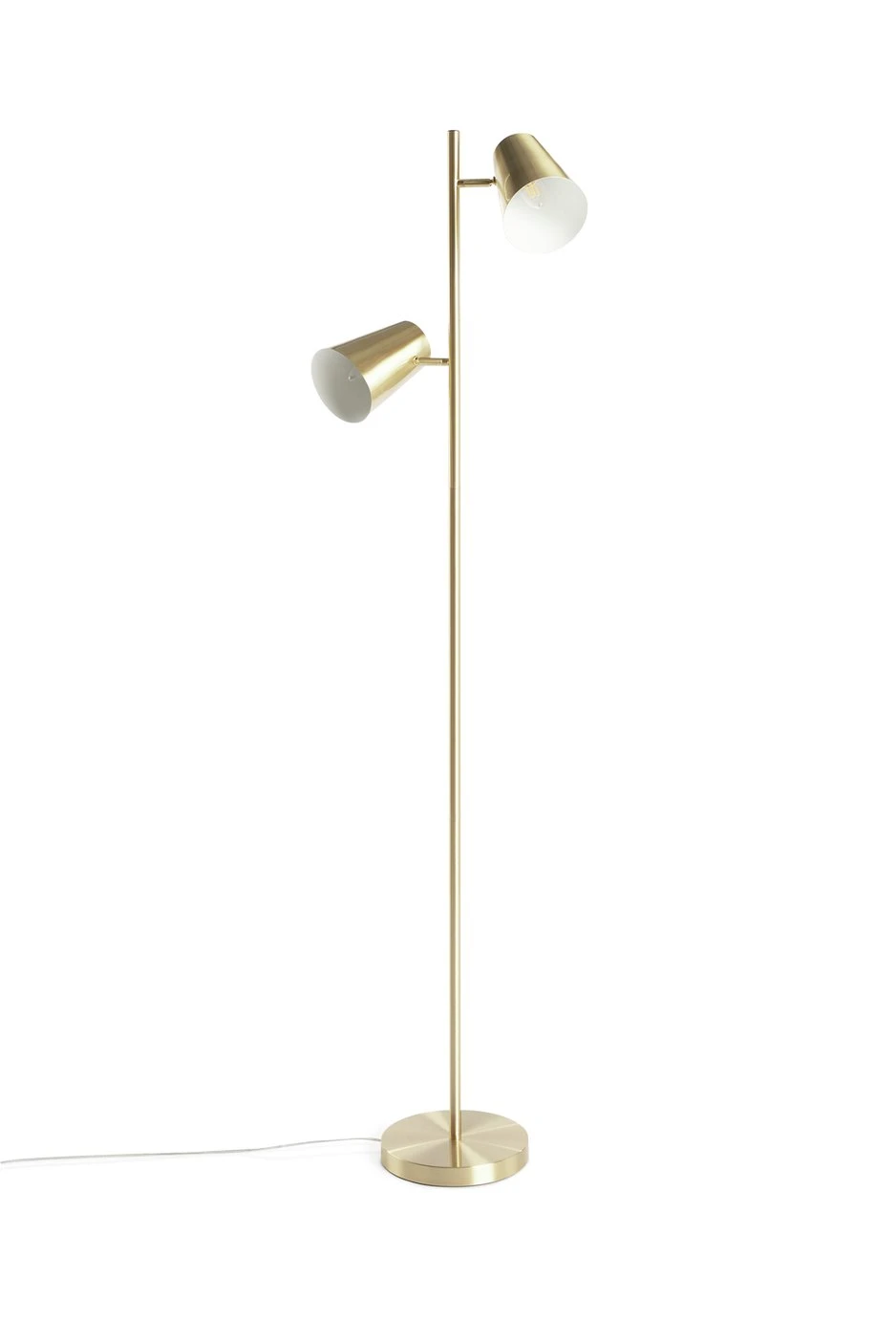 Habitat Iras Brass 2 Light Floor Lamp - Gold 4 Habitat Iras Brass 2 Light Floor Lamp - Gold - Image 2