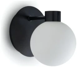 Habitat Salarino Opal Glass Bathroom Wall Light - Black -Habitat 9404999 R Z004A