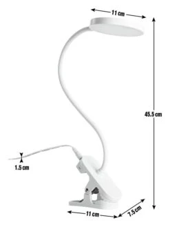 Habitat Mopsa Clip Lamp - White -Habitat 9405259 R E001