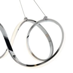 Habitat Spiral Metal LED Pendant Light - Chrome -Habitat 9405486 R Z002A