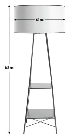 Habitat Thasia Floor Lamp - Black And White -Habitat 9405730 R E001