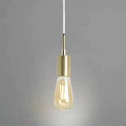 Habitat Lockie Brushed Brass Pendant Ceiling Light - Gold -Habitat 9406179 R Z002C