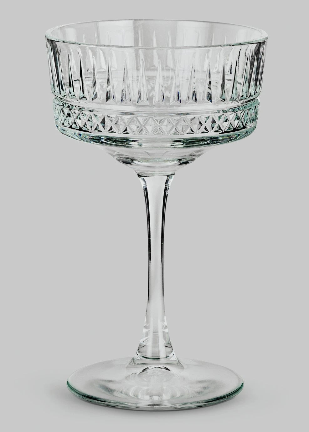 Habitat Pressed Set Of 4 Champagne Coupe Glasses 6 Habitat Pressed Set Of 4 Champagne Coupe Glasses - Image 4