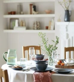 Habitat 12 Piece Stoneware Felicity Dinner Set - Blue -Habitat 9410251 R Z002C