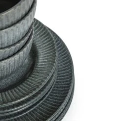 Habitat 12 Piece Stoneware Felicity Dinner Set - Blue -Habitat 9410251 R Z005A