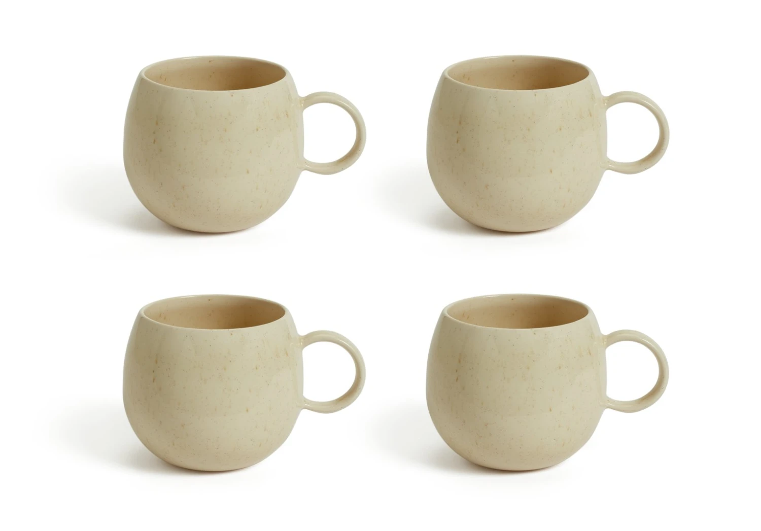 Habitat Evora Set Of 4 Stoneware Mugs - Natural 3 Habitat Evora Set Of 4 Stoneware Mugs - Natural