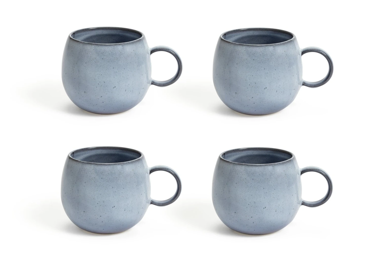 Habitat Evora Set Of 4 Stoneware Mugs - Blue 3 Habitat Evora Set Of 4 Stoneware Mugs - Blue