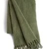 Habitat Faux Mohair Throw - Sage Green - 125x150cm