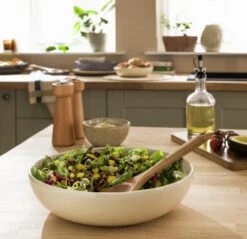 Habitat Evora Speckled Salad Bowl - Natural 8 Habitat Evora Speckled Salad Bowl - Natural -Habitat 9438800 R Z001C