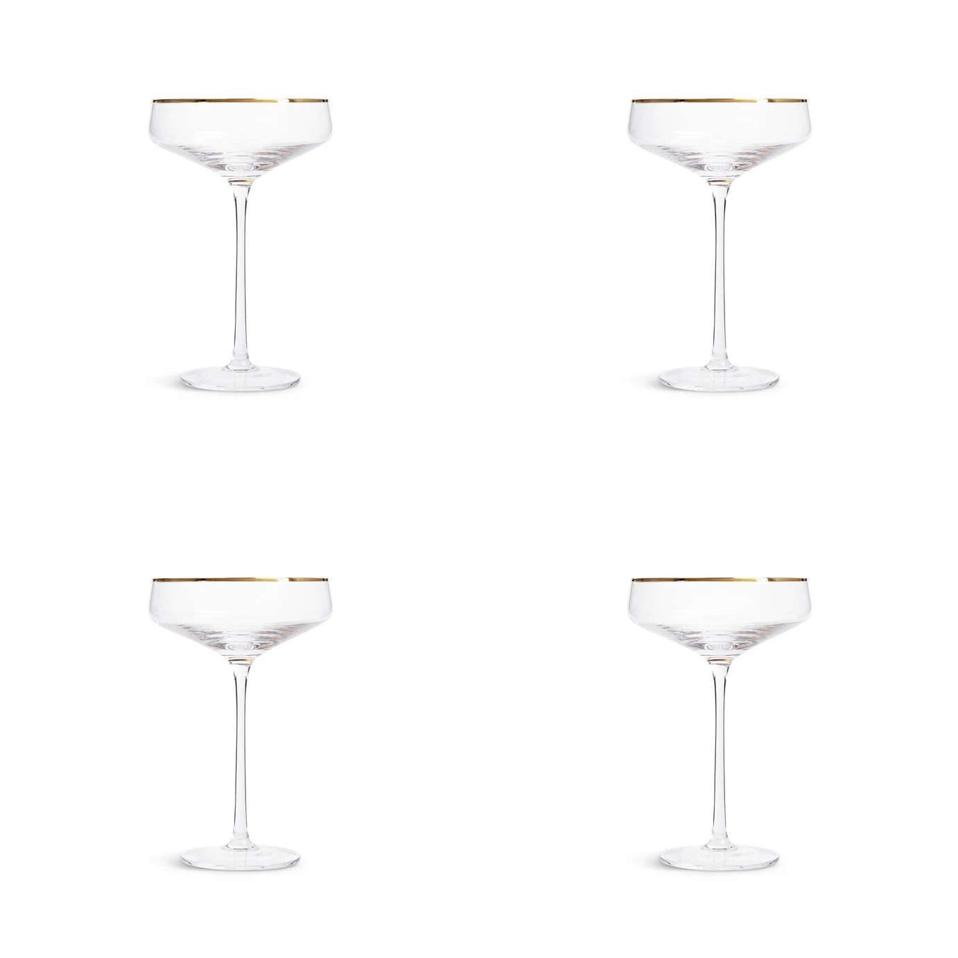 Habitat Gold Rim Set Of 4 Champagne Coupe 3 Habitat Gold Rim Set Of 4 Champagne Coupe