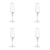 Habitat Gold Rim Set Of 4 Prosecco Flute - Clear -Habitat 9442542 R Z001A