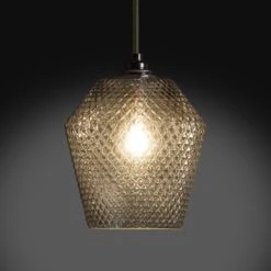 Habitat Nubia Faceted Glass Shade - Smoke Grey 10 Habitat Nubia Faceted Glass Shade - Smoke Grey -Habitat 9453957 R Z002C