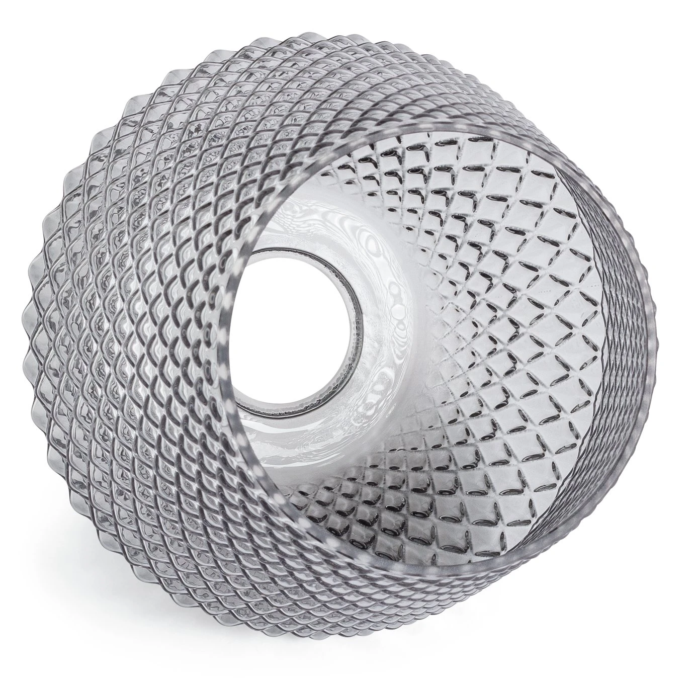 Habitat Nubia Faceted Glass Shade - Smoke Grey 7 Habitat Nubia Faceted Glass Shade - Smoke Grey - Image 5