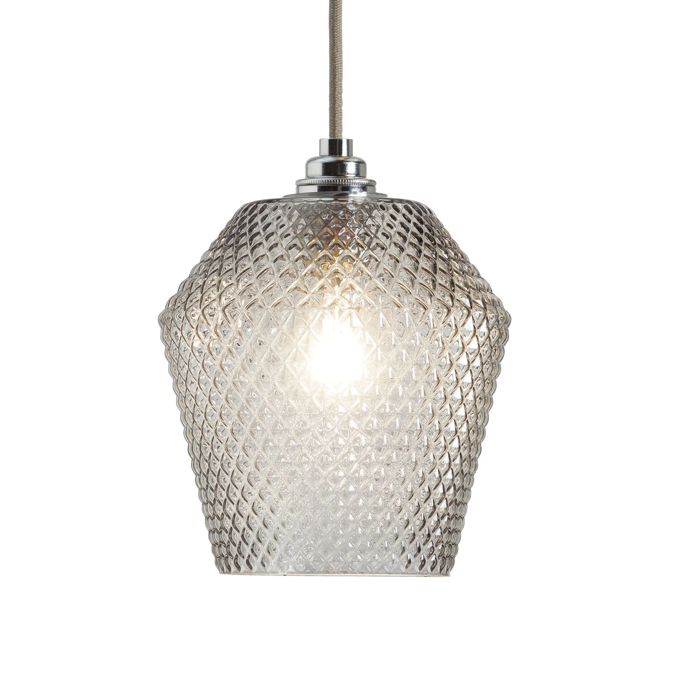 Habitat Nubia Faceted Glass Shade - Smoke Grey 8 Habitat Nubia Faceted Glass Shade - Smoke Grey - Image 6