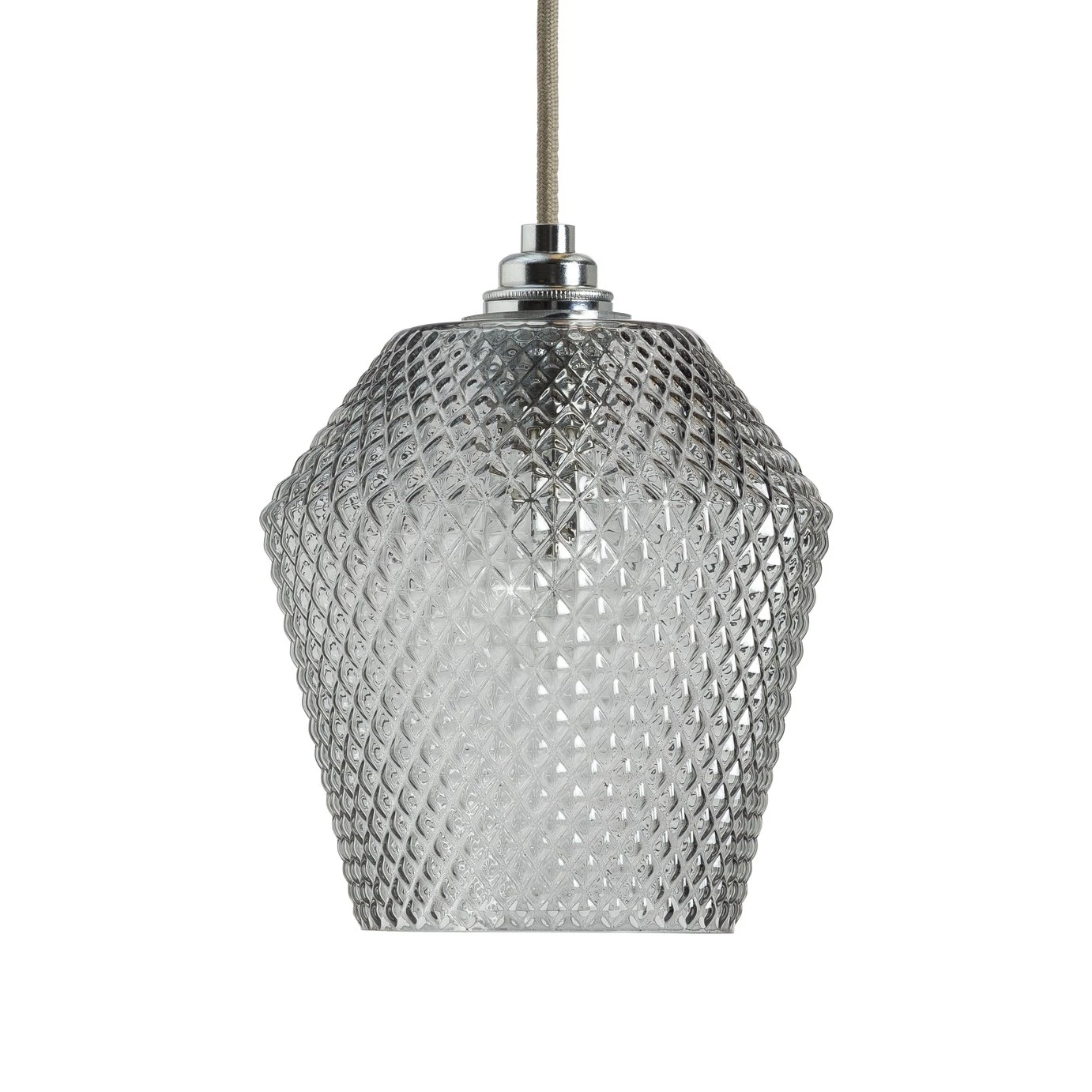 Habitat Nubia Faceted Glass Shade - Smoke Grey 9 Habitat Nubia Faceted Glass Shade - Smoke Grey - Image 7